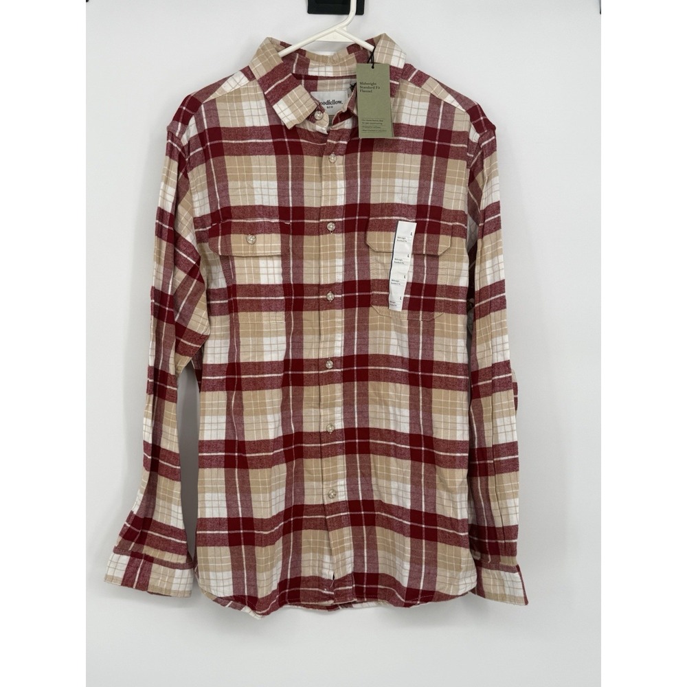 Goodfellow & Cor Men's Long Sleeve Button Down Flannel Large NWT